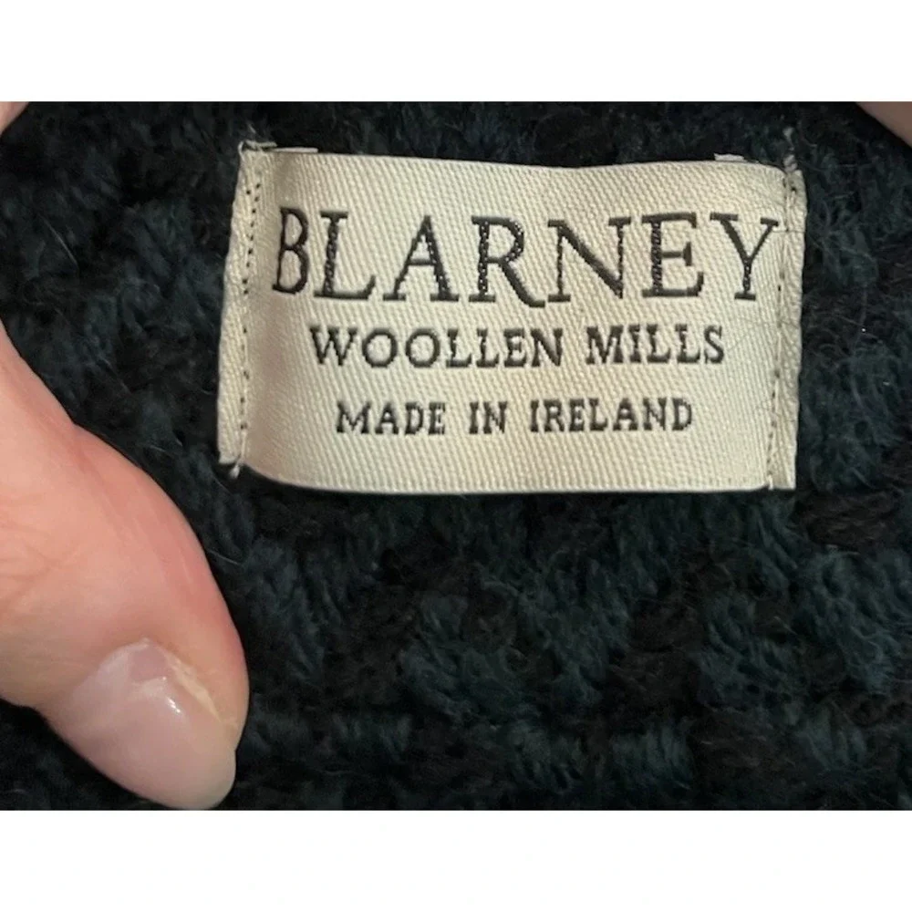 Blarney Woollen Mills‎ Ireland Green Button Up Wool Cardigan Sweater Size Large